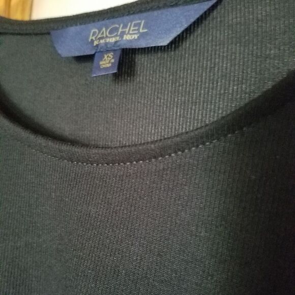 RACHEL Rachel Roy xs long sleeve nwt black macys business casual top knot front - Picture 7 of 14